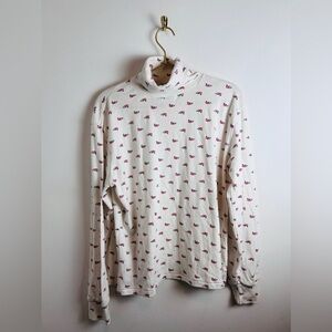 Jane Colby Duck Turtleneck Vintage White/Red